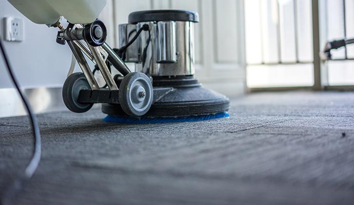 Carpet cleaning using equipment