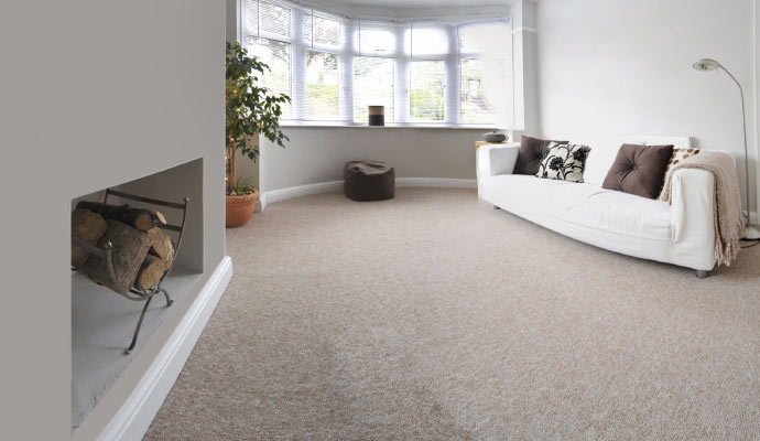 A clean carpet is placed on the floor