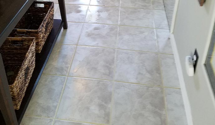 Clean tiles floor.