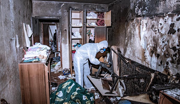 Fire damage restoration
