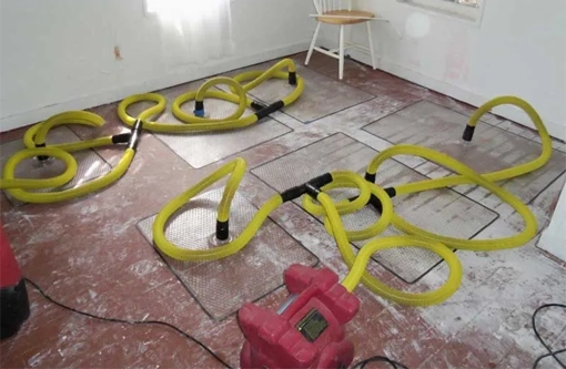 Flooded room representing water damage