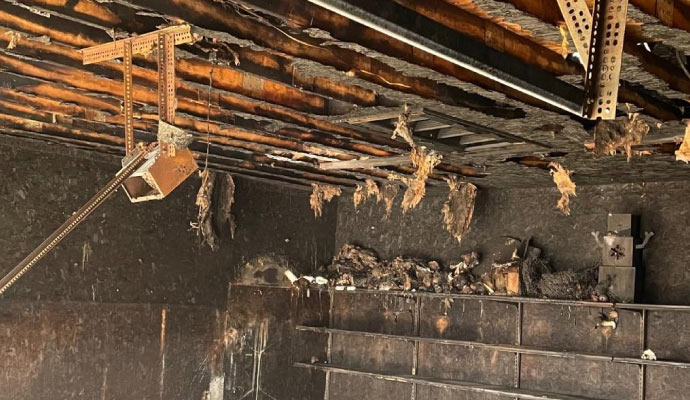 Fire damage house