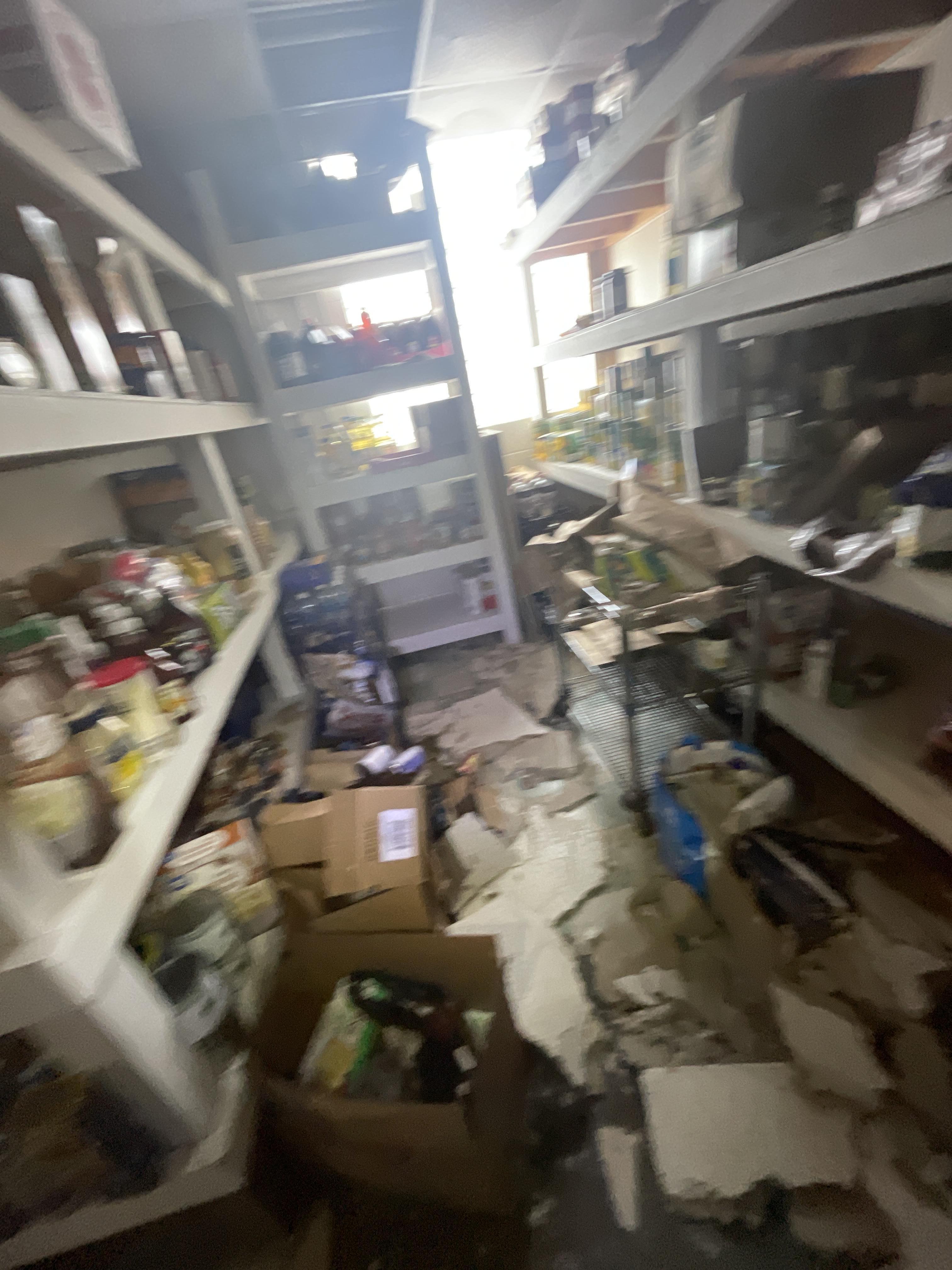 damage in food pantry