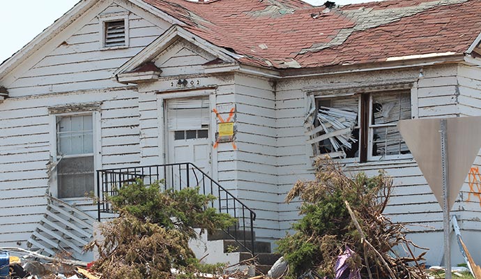 Disaster damaged property