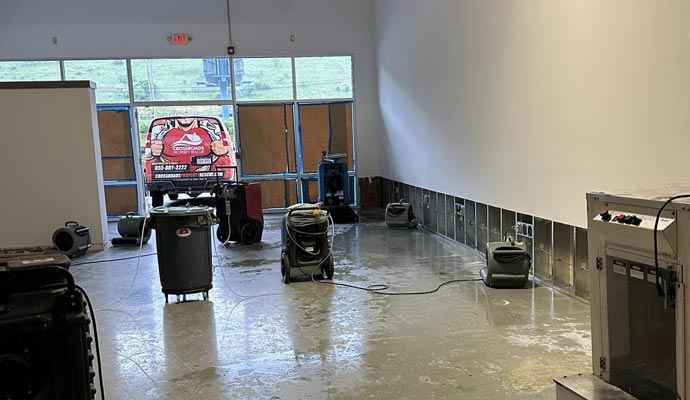 Water damaged restoration equipment