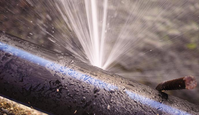 Water pipe break